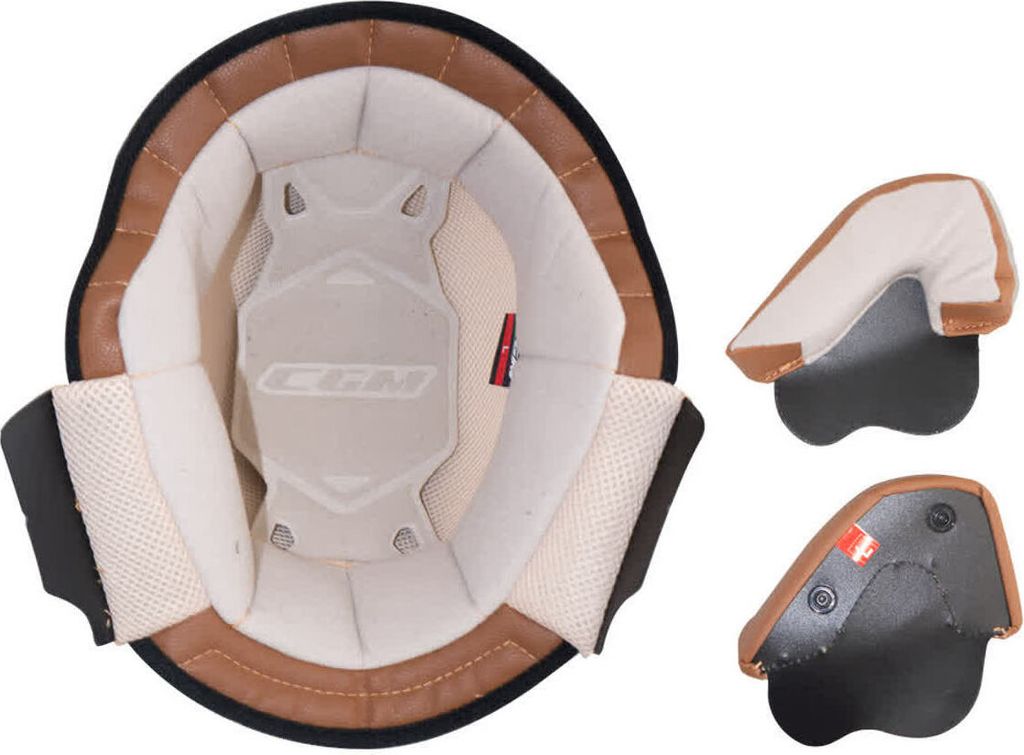 Vollständiges braun-beiges Innenfutter CGM 191 PIX Helm Größe M