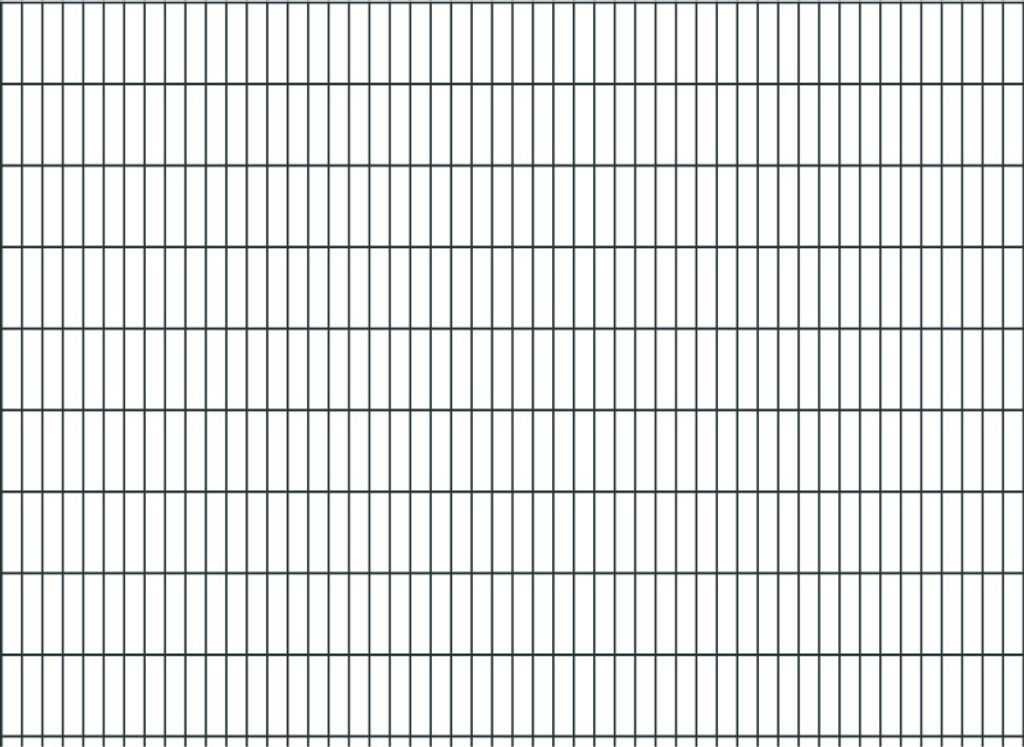 Doppelstabmattenzaun David 6/5/6 mm - Ausführung: anthrazit beschichtet, Höhe: 183 cm, Länge: 251 cm