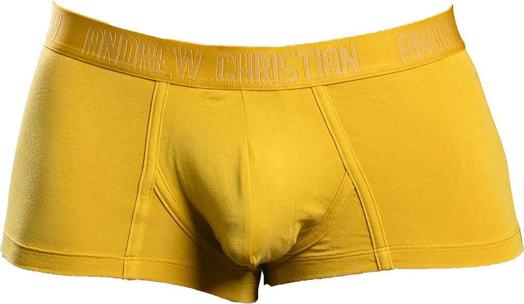 Andrew Christian - Herren Boxer Slip Unterwäsche - CoolFlex Modal Boxer w/ SHOW-IT Mustard - 1x Größe S