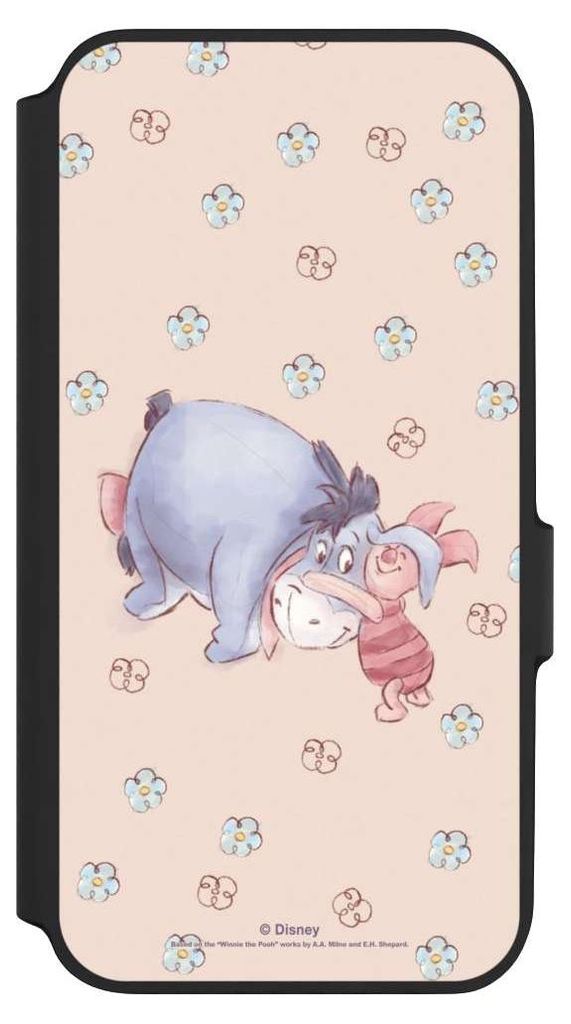 NIVOCASE Klapphülle für Samsung Galaxy A54 5G Handyhülle aus Kunst Leder NIVOflip schwarz Disney Esel Winnie Puuh Ferkel