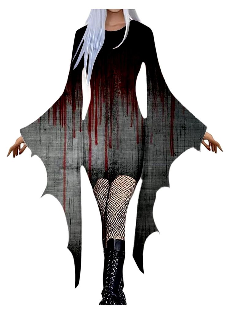 Damen Gothic Mittelalterkleid mit Schnürung für Halloween
