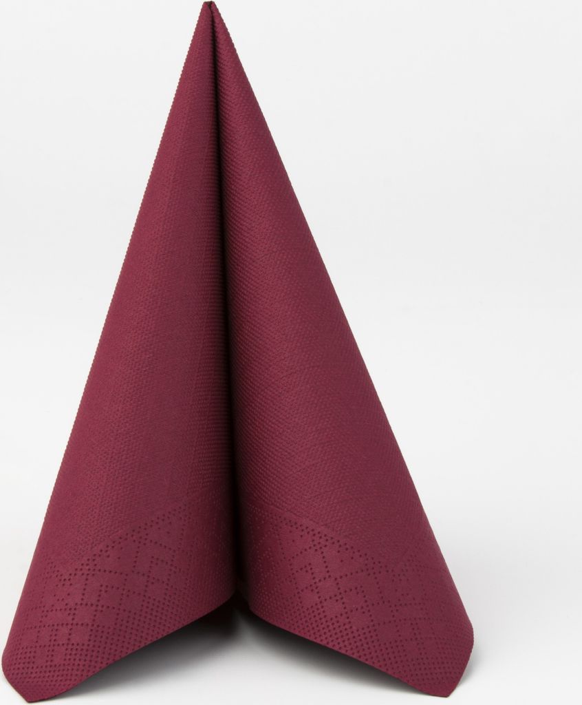 Sovie HORECA Serviette Bordeaux aus Tissue Deluxe , 4-lagig, 40 x 40 cm, 50 Stück
