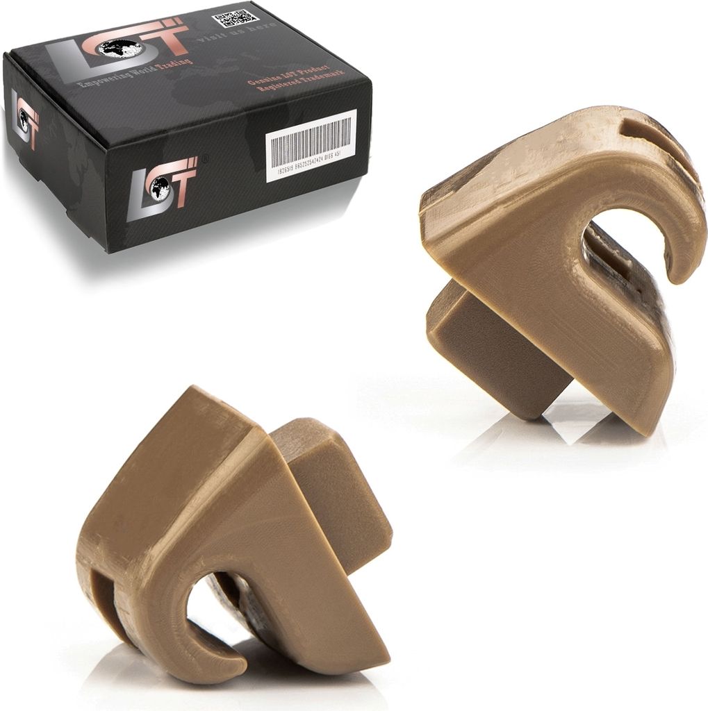 2x Sonnenblendenhalter Sonnenblende Halterung Halteclip Braun für MERCEDES-BENZ