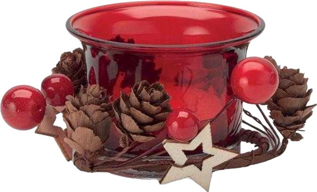 MidOcean - Kerzenhalter, weihnachtliches Design MO1827 (Einheitsgröße) (Rot)