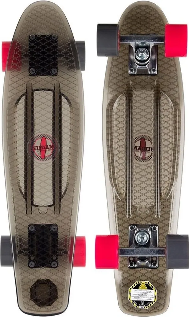 Skateboard Nijdam 22,5'' noir : fini l'encombrement, glissez avec agilité