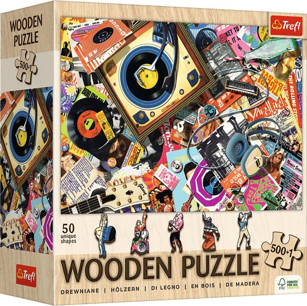 Puzzle en bois de 500 pièces. Monde de la musique Image du produit 