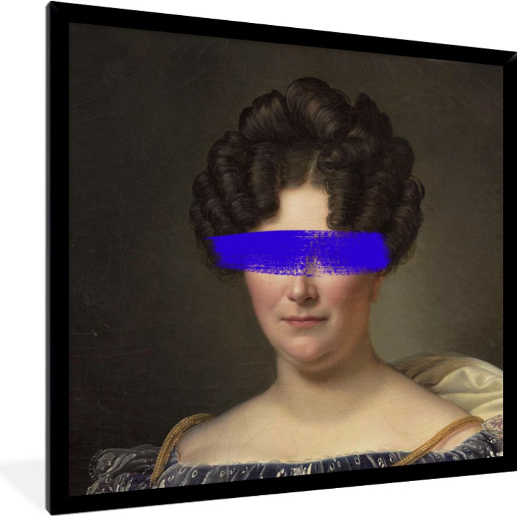 MuchoWow MuchoWow Gerahmtes Poster Johanna Henriette Engelen - Dubois Drahonet - Gemälde 40x40 cm - Poster mit zchwarzem Bilderrahmen - Mit Ra...
