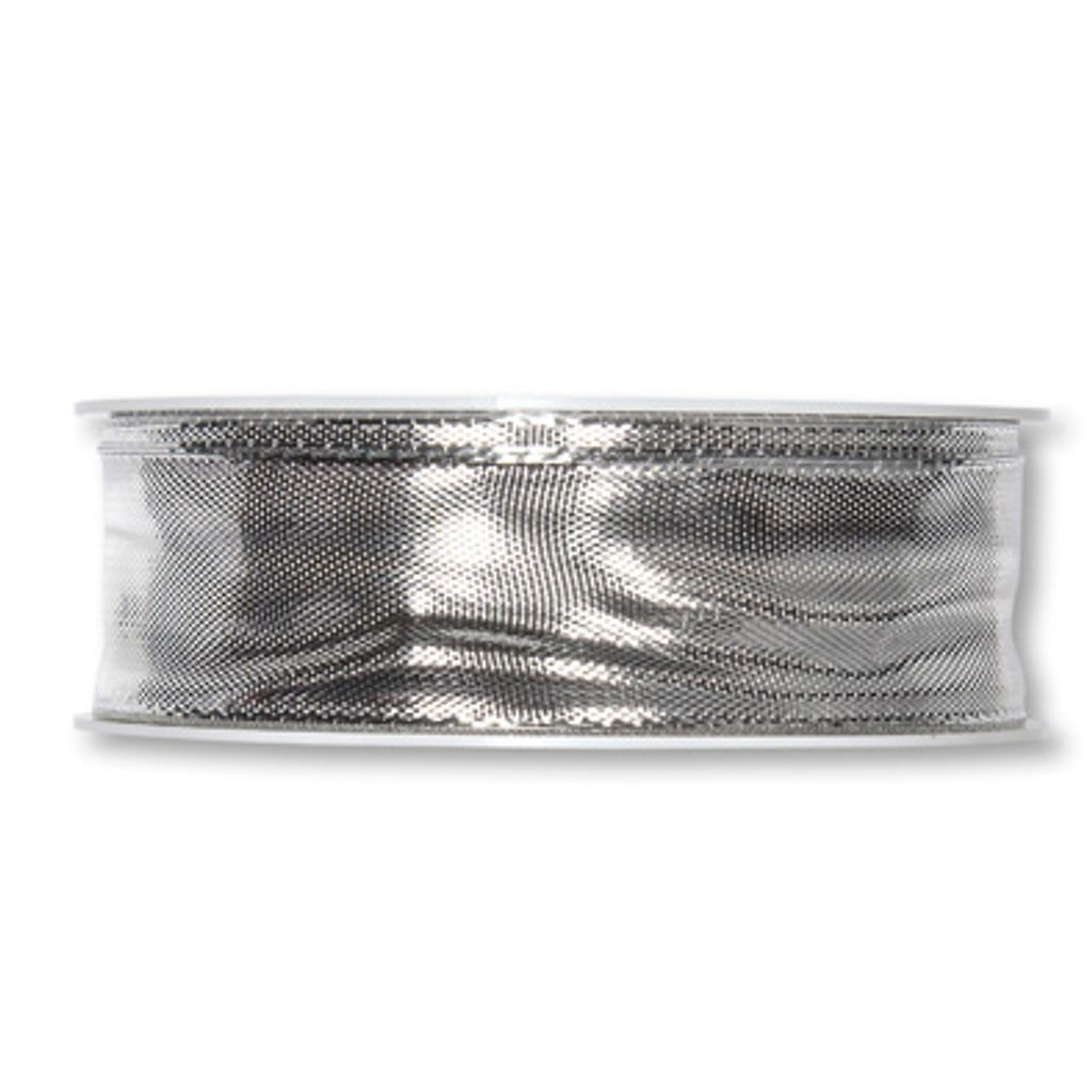 Geschenkband Lame-Band silber 25 mmx 25 m für den Einsatz im Freien geeignet Für den Einsatz im Freien geeignet