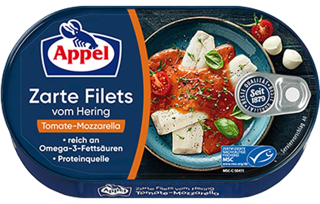 Filety śledziowe Appel w sosie pomidorowym z mozzarellą i Zdjęcie produktu 