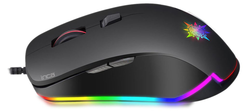 INCA Gaming Maus IMG-327 4800 DPI. RGB. 6 Tasten. USB. SW Produktbild 