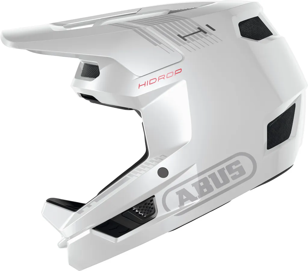 Casque VTT Abus HIDROP Shiny White XL : Protection Intégrale Homologuée