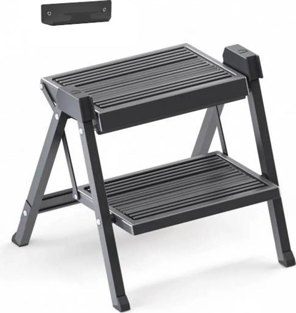 Escabeau pliable 2 marches Hailo 4410001 Stepfix avec fixation murale