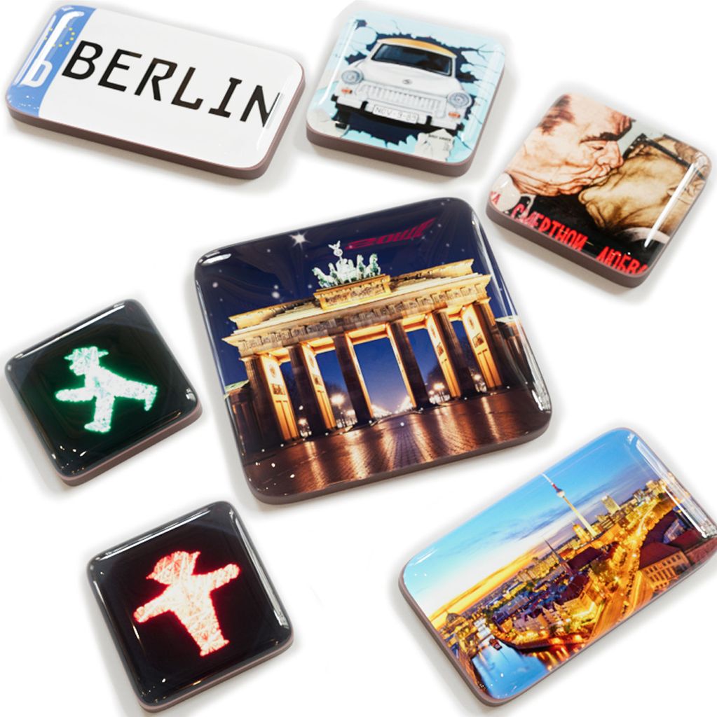 United1871 Berlin Souvenirs Kühlschrankmagnete, 7 teiliges Set - Magnete mit Berlin Motiven als Berlin Andenken