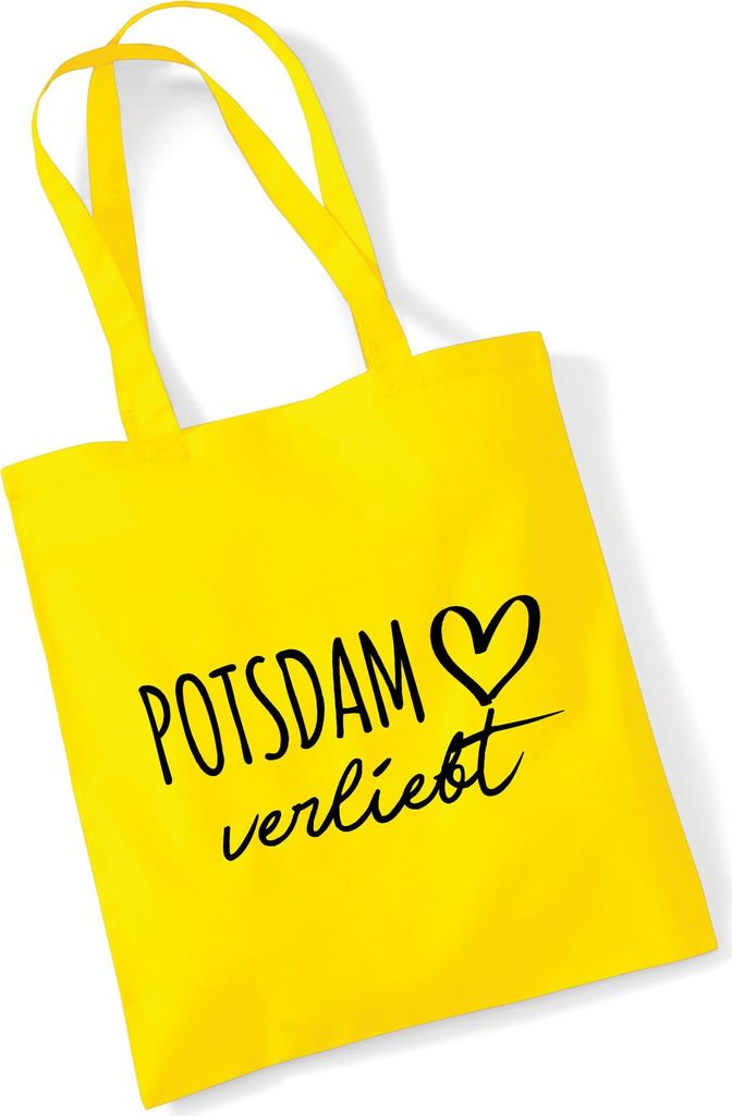 Huuraa Jutebeutel Potsdam verliebt 10 Liter Yellow Baumwolle Tasche Geschenkidee
