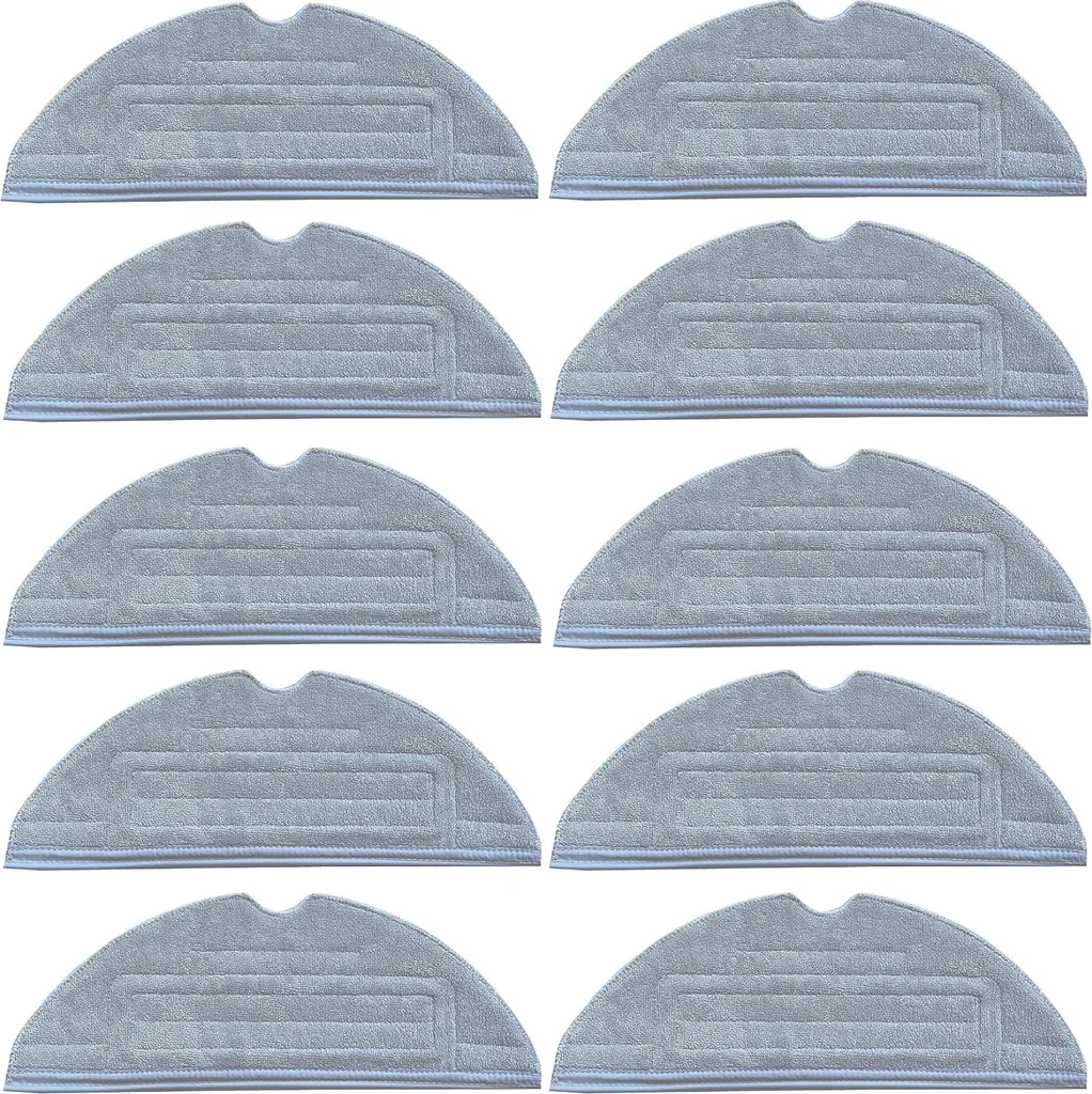 Set 10 Mocio Roborock S7 MaxV Ultra - Panni Ricambio VibraRise Grigio