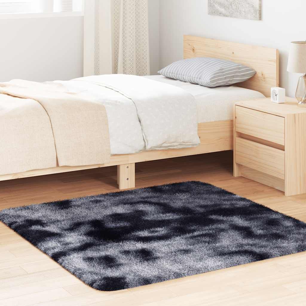 "2026 Promotion" Moderne Teppich Shaggy Hochflor NAVARRA Dunkelgrau 120x120 cm Polyester - Designerteppiche CC25554