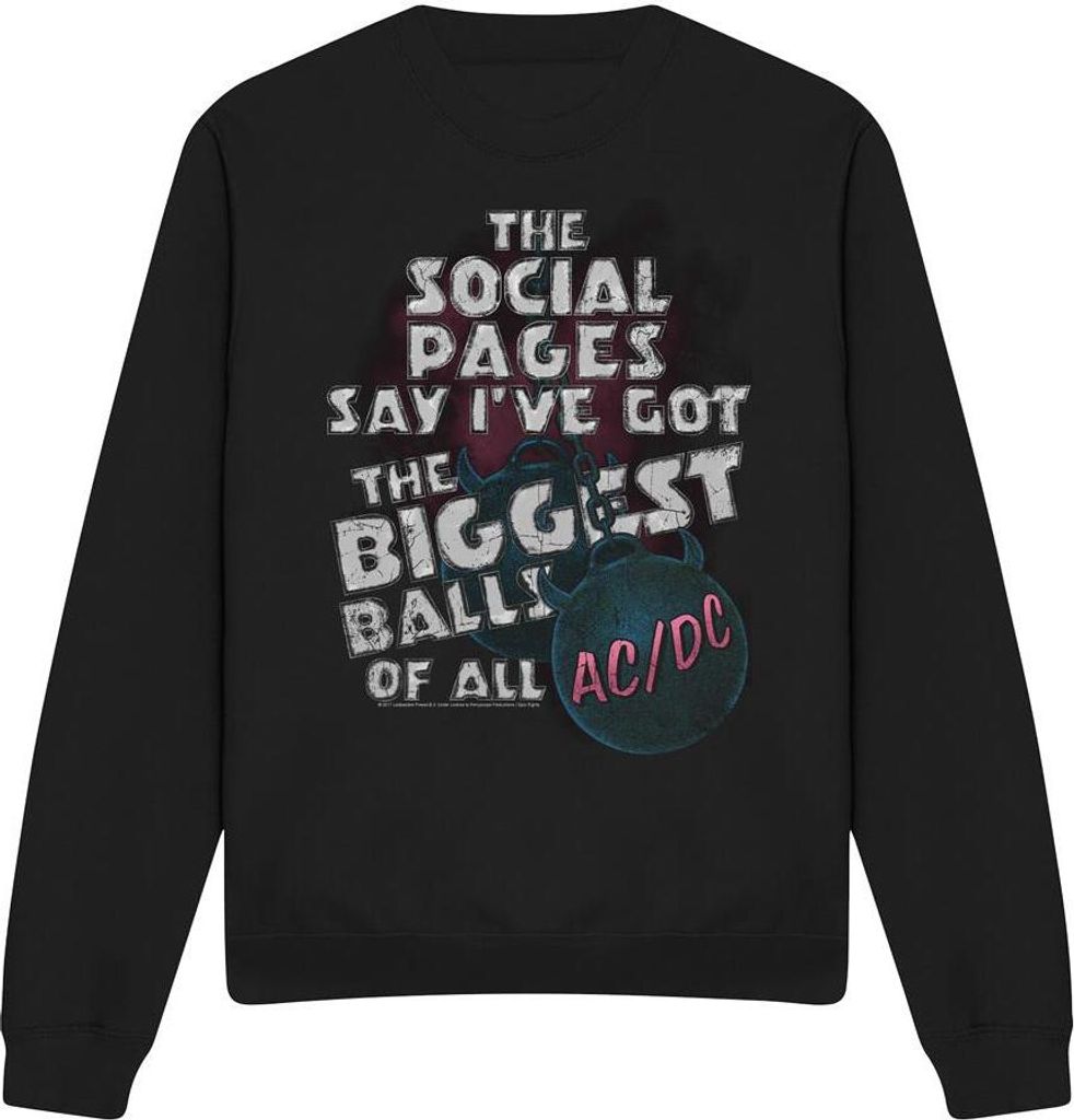 AC/DC - "Big Balls" Sweatshirt für Herren/Damen Uni TV11152 (XXL) (Schwarz)