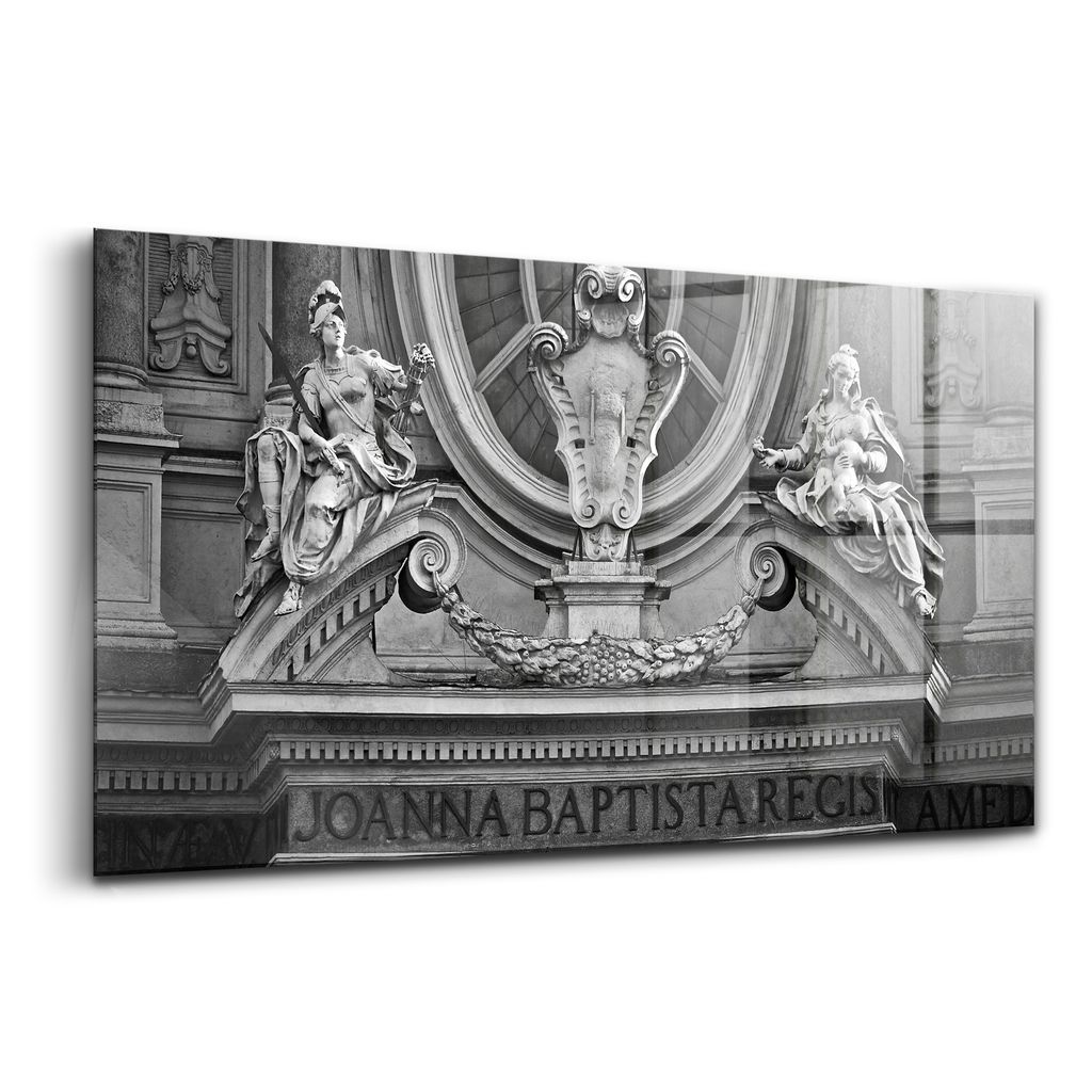 Glasmalerei - dekorative Malerei - moderne Malerei - 100x50 - Piazza San Carlo Turin
