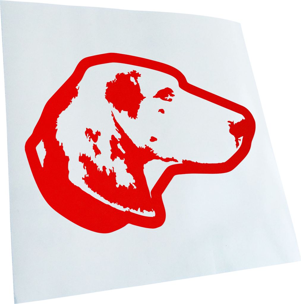 Kiwistar - Autoaufkleber - treeing walker coonhound Hund - Rot - 24x17cm - Aufkleber für Auto, Laptop, Fahrrad, LKW, Motorrad mehrfarbig JDM Decal...