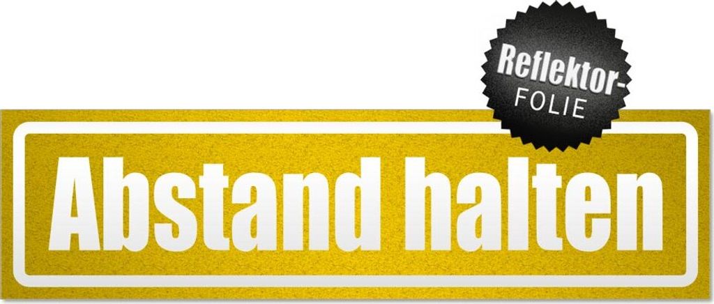 Abstand halten invertiert Magnetschild Schild magnetisch