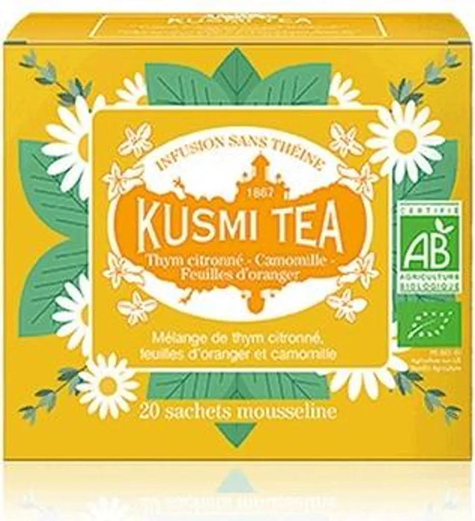 Thym Fleur d'Oranger et Camomille 20 sachets de 24g - Infusion Bio