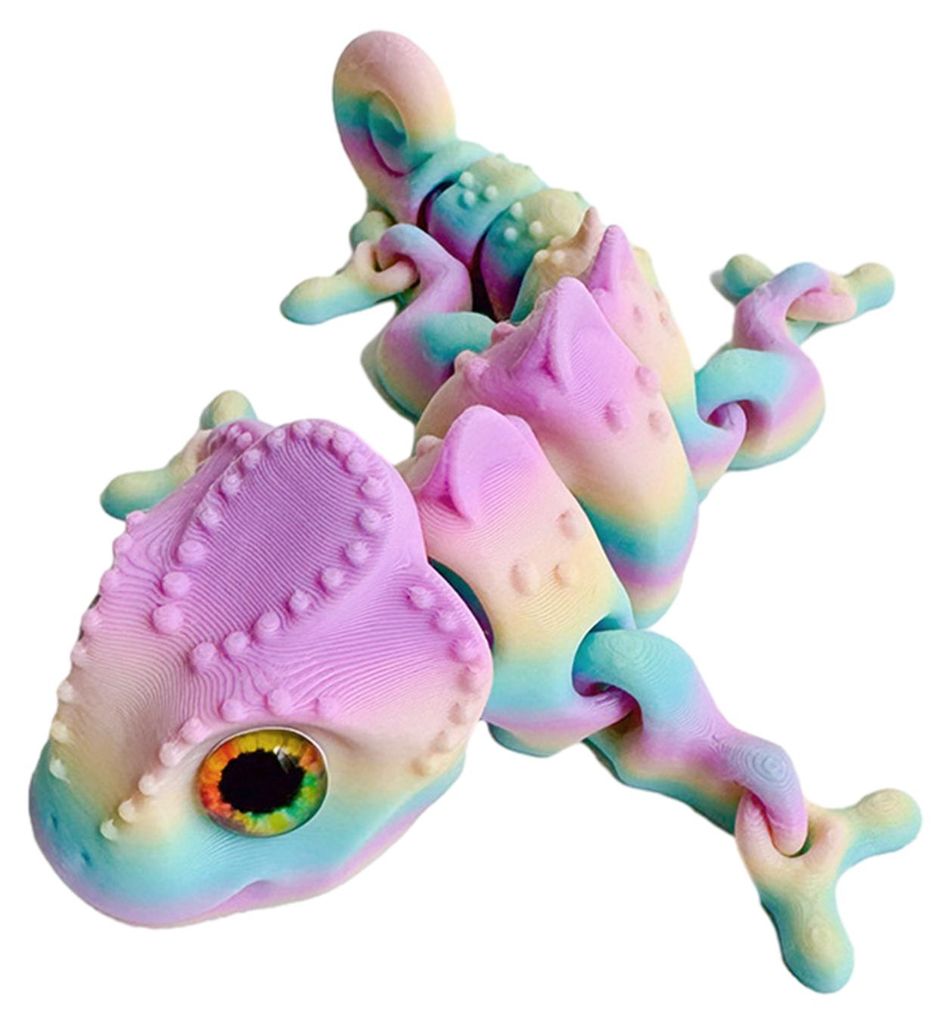 3D-gedrucktes Chamäleon-Spielzeug mit beweglichen Gelenken – Stressabbauendes Fidget-Spielzeug für Erwachsene, ideal als Dekoration für Zuhaus...
