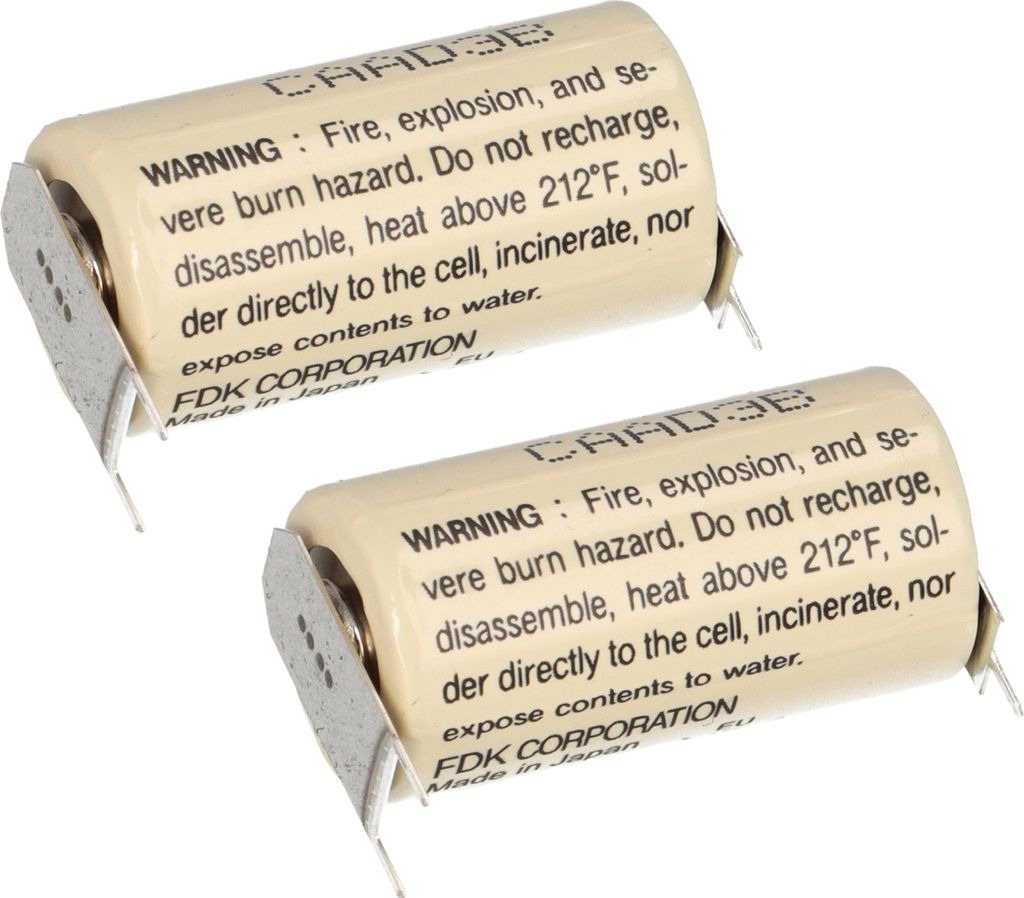 2x FDK Pile lithium 3V CR 17335SE 2/3A - Cellule 2/1 pin Image du produit 