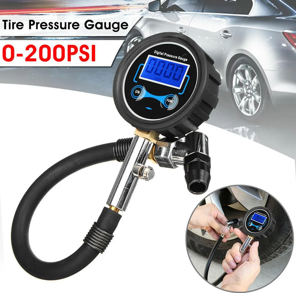 Tester Pressione Digitale LCD per Moto e Auto - Precisione 0.1 PSI