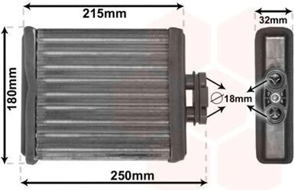 Échangeur de chaleur chauffage intérieur 58006196 compatible VW POLO