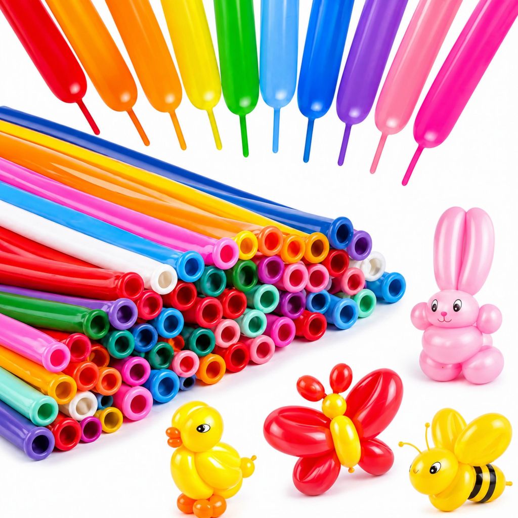 Zestaw Balonów do Modelowania + Pompka: Kolorowe Balony Zdjęcie produktu 