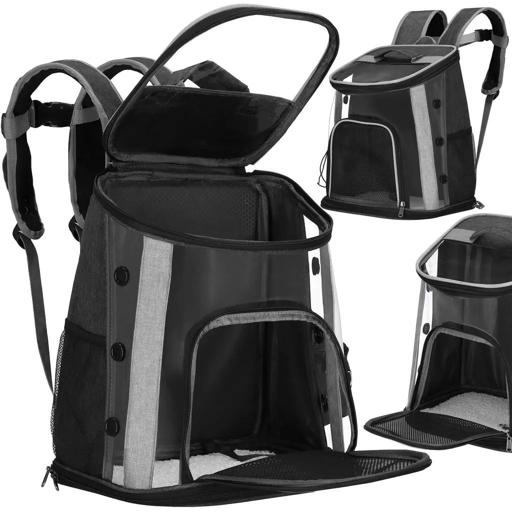 Springos® Transporter per animali domestici Zaino taglia M max. 15 kg Gatti Cani di piccola taglia Conigli - 10