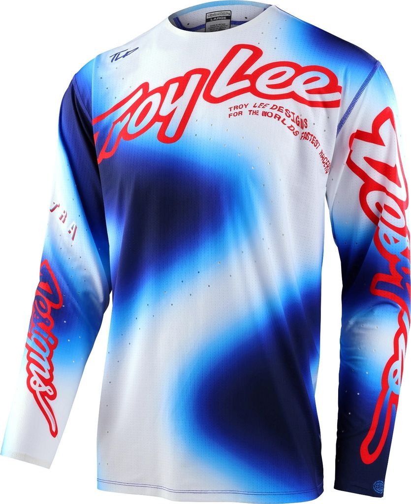 Troy Lee Designs Unisex Langarm Jersey Se Ultra , Lucid - Weiß Blau, S