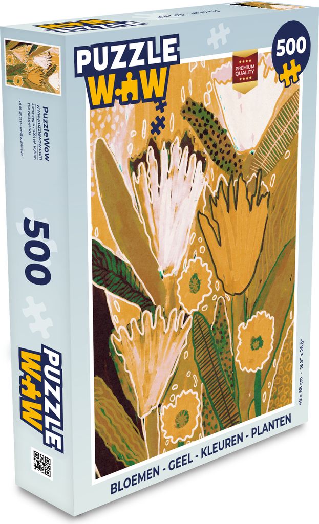 MuchoWow Puzzle 500 Teile Blumen - Gelb - Pflanzen - Denken - Spiel - Toy