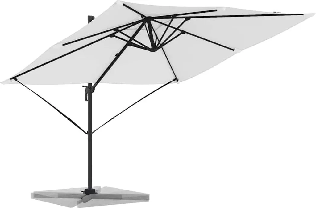 Parasol Déporté Roma Beige Anti-UV pour Ombrager une Grande Terrasse