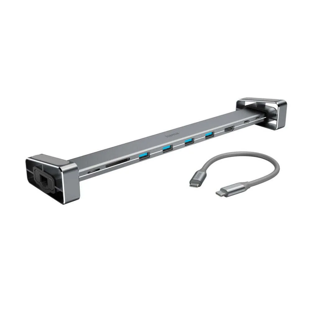 Plus de Ports USB-C : Station Hama 9-en-1 HDMI GigE 00200103 Solution PC