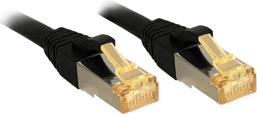 Cavo di Rete Lindy Cat 6A Nero 0.5m S/FTP LSZH - Alta Densità Rack