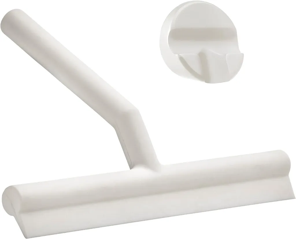 Raclette de Douche Design et Nettoyeur de Vitre Blanc Zone Denmark 21cm