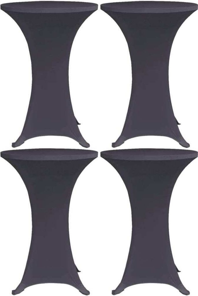 "im Angebot" Stretch-Tischhussen 4 Stk. 80 cm Anthrazit - Hussen CC1965