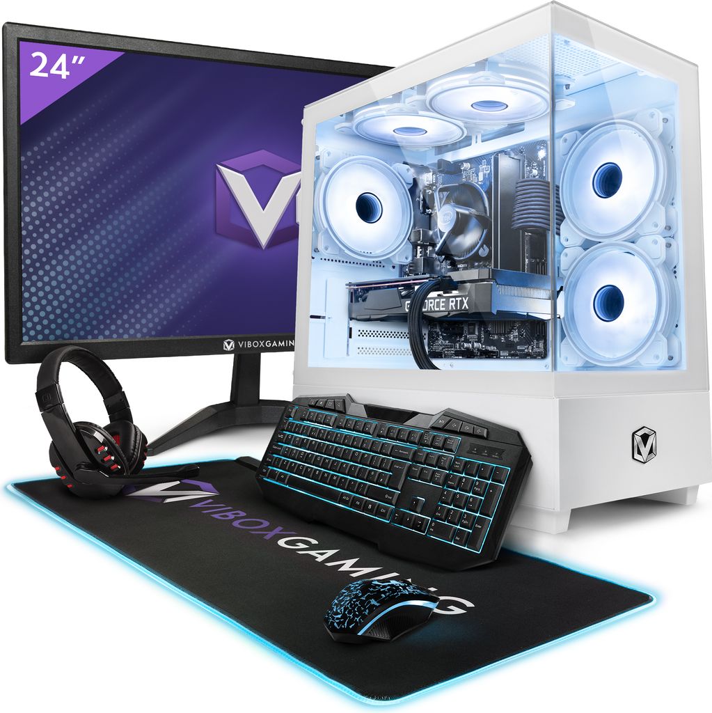 Vibox II-130 Gaming PC Set Komplett - Monitor 23 Zoll - Intel Core i5 10400F 4,3 GHz - Nvidia GTX 1660 Super 6 GB - 16 GB RAM - 1 TB NVMe SSD - Win...