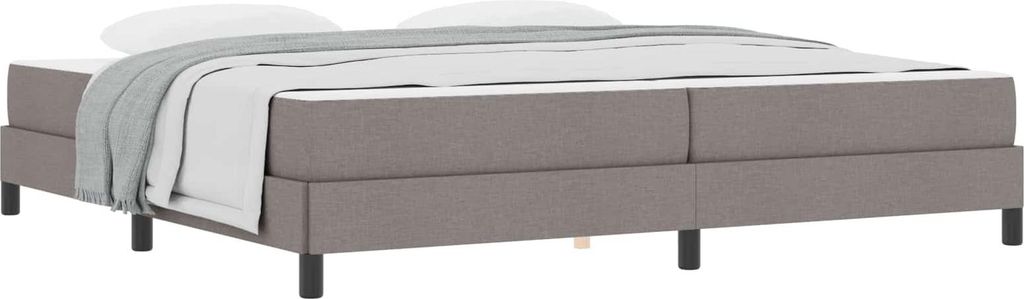 Boxspringbett mit Matratze Taupe 200 x 200 cm Stoff