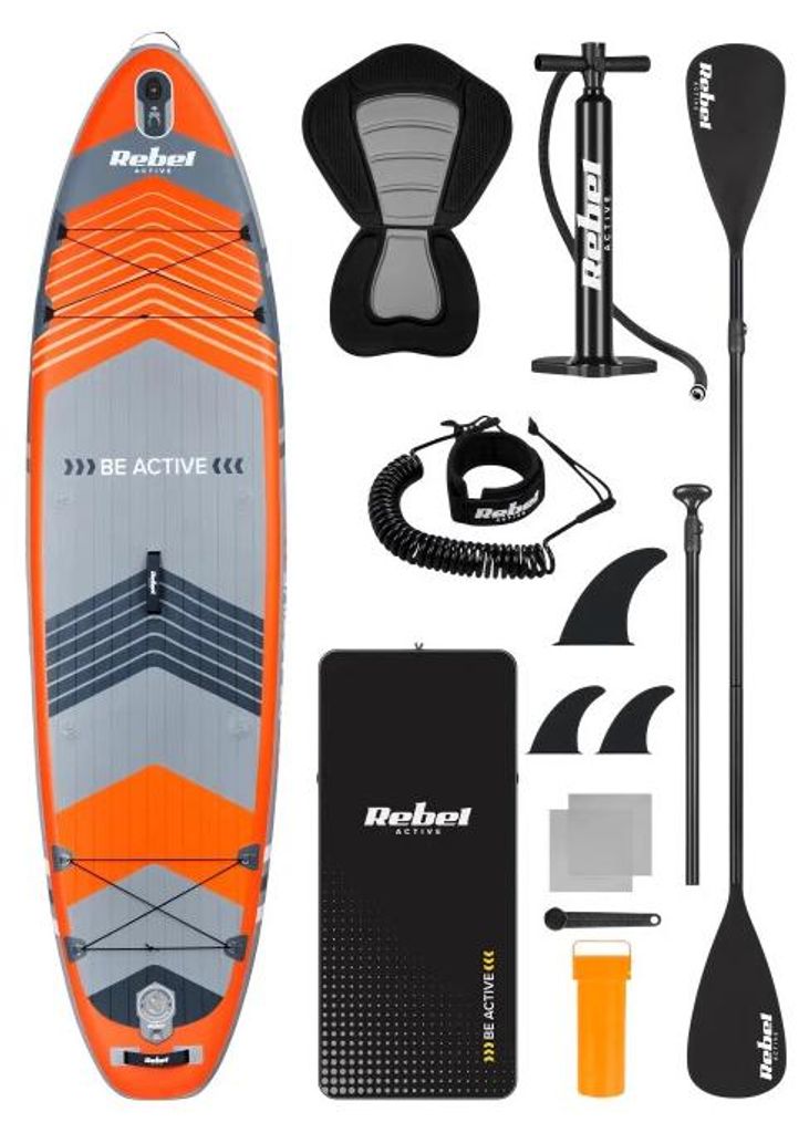 Paddleboard SUP REBEL ACTIVE RBA-4507-OR so sedadlom, Obrázok produktu 