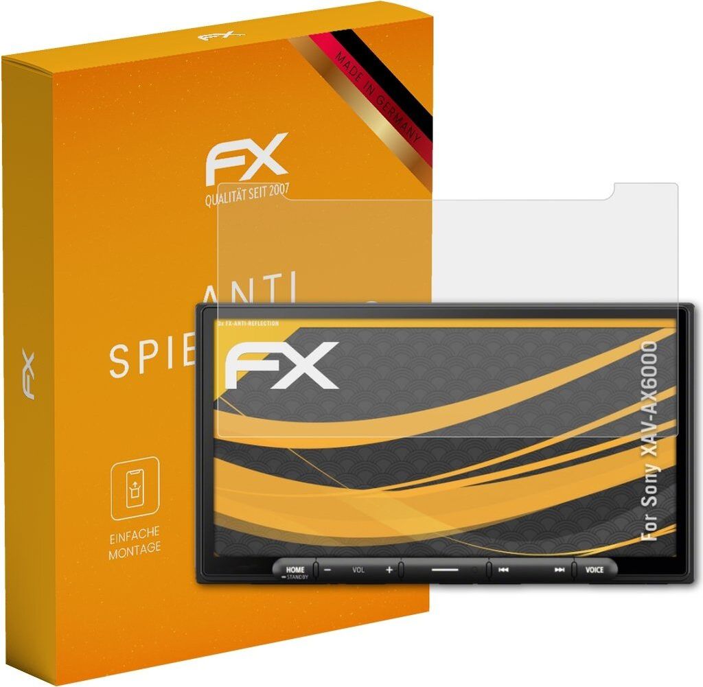 atFoliX FX-Antireflex 3x Schutzfolie kompatibel mit Sony XAV-AX6000 Displayfolie