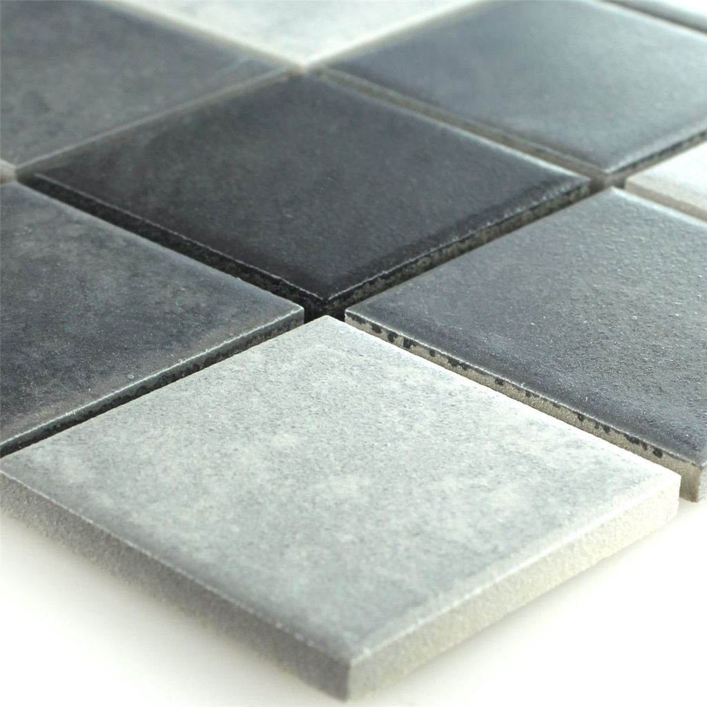 Keramik Mosaikfliesen Camacha Grau Schwarz Rutschhemmend
