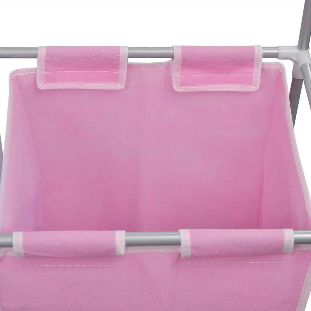 Solution tri du linge : panier à 2 compartiments avec séchoir robuste