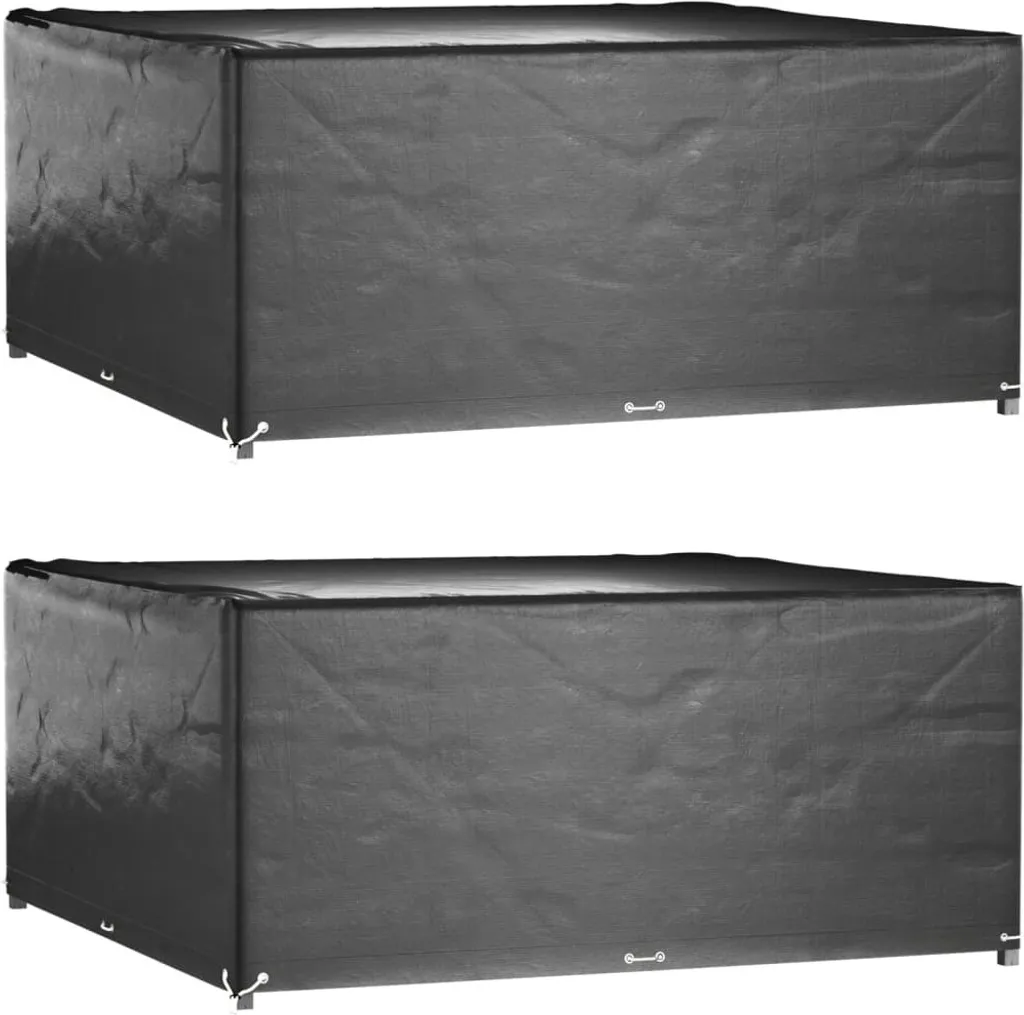 Pratiche coperture per mobili da giardino 2 pezzi 16 occhielli 300x300x75cm quadrati - coperture protettive per mobili da giardino ,mobili di design 9207800 2pacchi