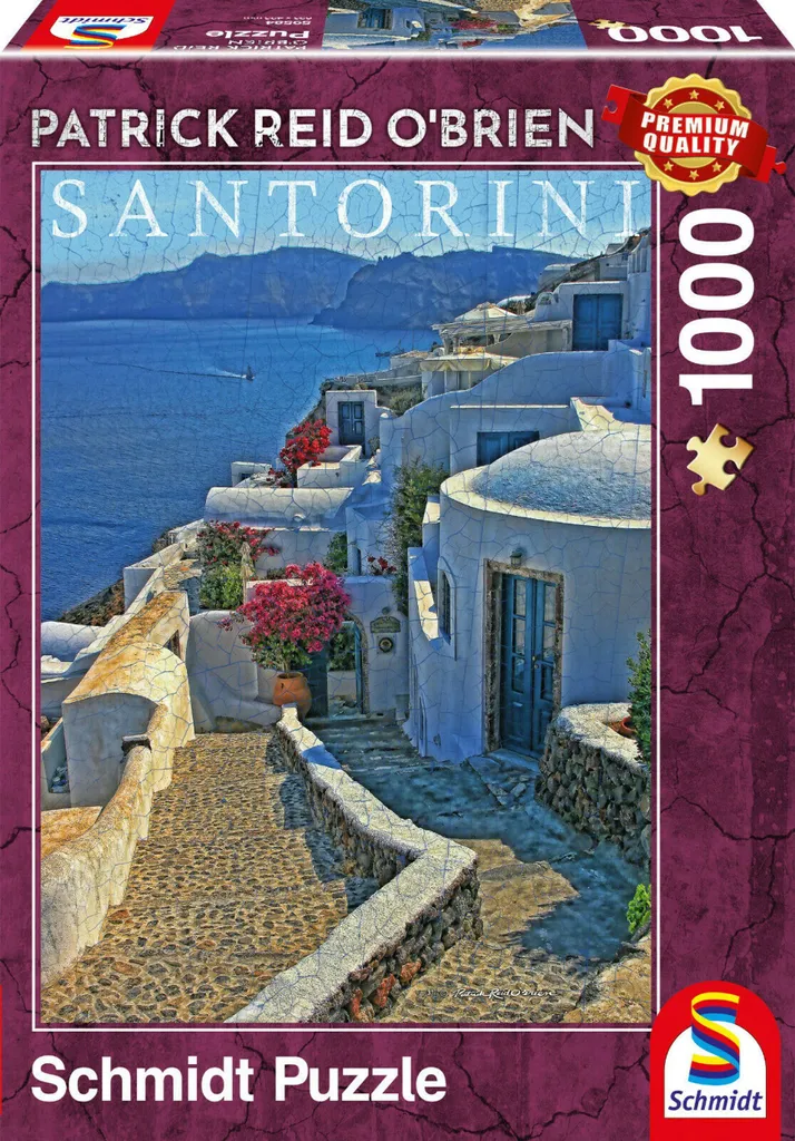 Puzzle Adulte 1000 pièces Santorini Schmidt Spiele, jeu de réflexion 59584