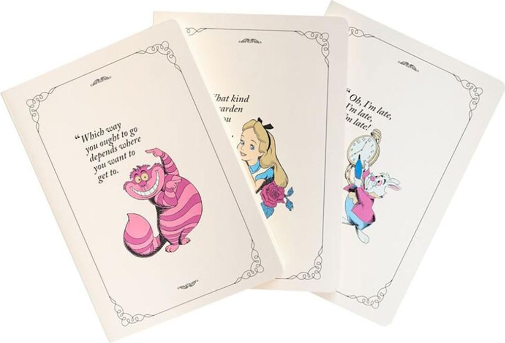 Alice im Wunderland Bürozubehör 3er Set multicolor Standard