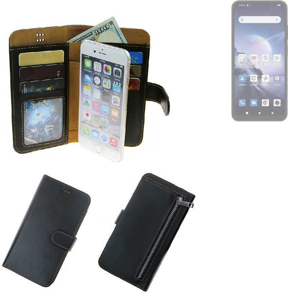 K-S-Trade Schutz Hülle kompatibel mit FreeYond M5 Klapphülle Case Phone cover Slim Handytasche Handy Hülle schwarz aus Kunstleder (1 Stk)