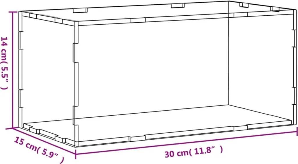 Best Möbel Displaybox Trasparente 30x15x14 Acrilico per Collezionismo - 6