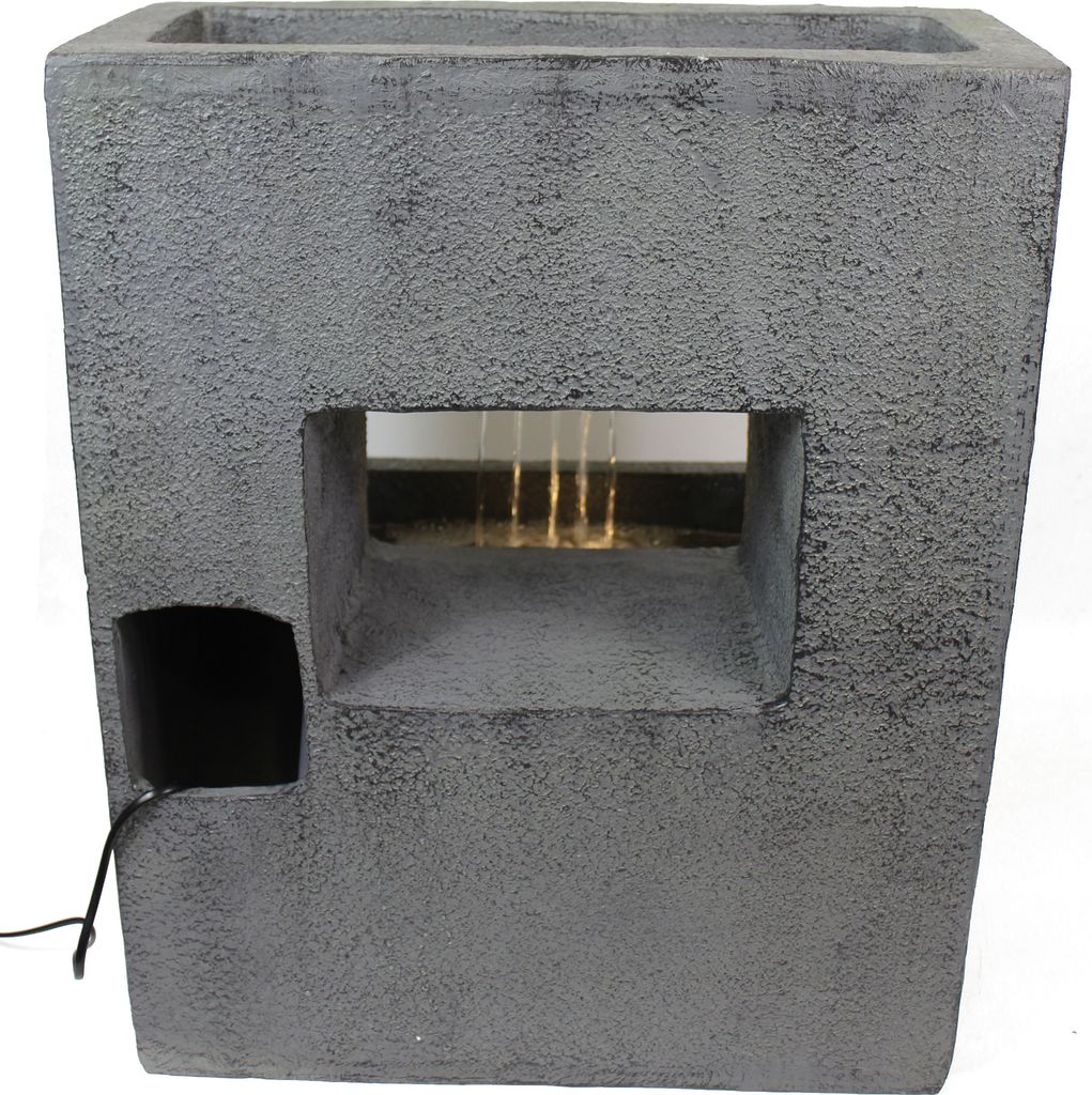 Gartenbrunnen mit Beleuchtung bepflanzbar Betonoptik 57 cm Produktbild 5
